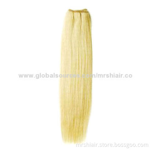 22-inch Brazilian Straight Hair Weave, Blonde Color